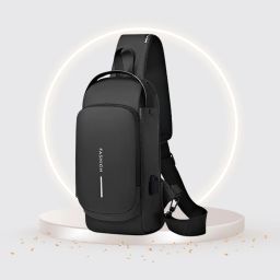 ProArch WomenBuzz Crossbody Massenger Bag Shoulder Strap With with Lock USB Charging Waist bag-image-128