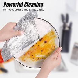 vrdh (Pack of 20) Dishwashing WIre Cloth/ Stainless Steel Scrub Pads 1.1387 Stainless Steel Scrub-picture-31