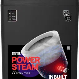 9 kg 5 Star with DeepClean Technology, PowerSteam, AI Powered,Aqua Energie Fully Automatic Top Load with In-built Heater Grey, Black-9