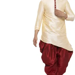 Men Art Silk Kurta Salwar Set-image-26