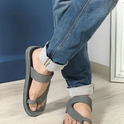 Carlton London Men Textured Slip-On Flip-Flops image 1