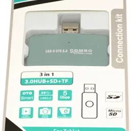 play run Combo 3 in 1 - USB 3.1 Type C Hub Pretty Handy Micro USB OTG Adapter with LED USB C Hub USB SD TF Micro Extender Card Smart Card Reader Card Reader Card Reader image 5