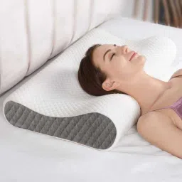 Cervical Contour Memory Stomache / Side Sleepers / Anti-Snoring Memory Foam Geometric Orthopaedic Pillow Pack of 1-7