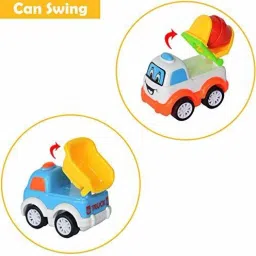 wishkey Unbreakable Power Friction Pull Back, Push and Go Car,Crawling Vehicle Toy for Kids - Set of 7 image 4