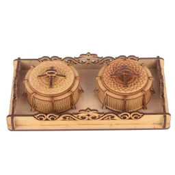 Handmade MDF Wooden Tray, Ideal for Home Decor, Coffee Table, Breakfast, Serving, Dining Tray-image-1