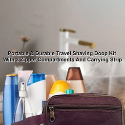 Kuber Industries Set of 2 Brown Canvas Toiletry Organizer image 5