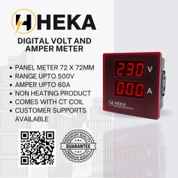 heka volt and amper 72mm with CT coil Voltmeter image 2