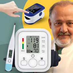 Aika (Combo Pack) AK-555 Digital BP Monitor for Blood Pressure Measurement for Home Use, AK-32 Digital pulse Oximeter, AK-45 Clinically Tested Thermometer Bp Monitor-3
