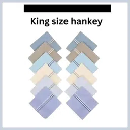 LYSOO Men king size (50 cm * 50 cm) coloured Cotton Hankey ["Multicolor"] Handkerchief-image-43