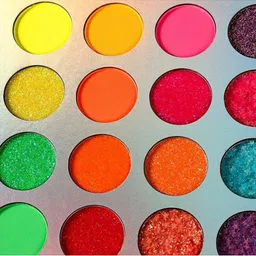 DE'LANCI 24 Color UV Blacklight Aurora Glow-Neon  Glow in the Dark Eyeshadow Palette image 2