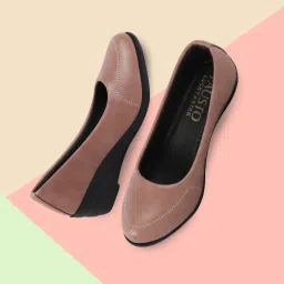 Formal Back Open Platform Wedge Heel Loafer Shoes Slip On For Women-image-30