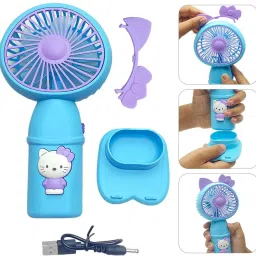 Felinar FELINAR Portable Mini Hand Fan with Stand, 2 Speed Settings, USB Rechargeable Portable Mini Hand Fan with Stand, 2 Speed Settings, USBRechargeable Lightweight USB Fan, Rechargeable Fan image 4