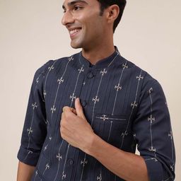 Fabindia FabBasic Printed Pure Cotton Nehru Jacket image 2