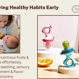 cradleve Silicone Food/Fruit Nibbler with Extra Mesh Feeder image 2