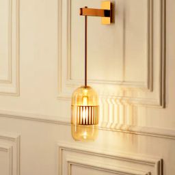 kapoor lampshades Persian Antique Brass Metal and Glass Wall Sconces-picture-35