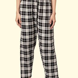 kryptic Pure Cotton Mid rise relaxed fit lounge pant with side pocket Women Pyjama-picture-42