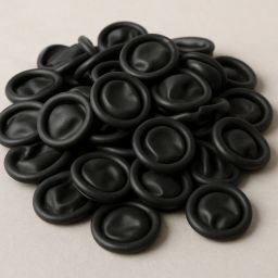 25 Pcs Black Latex Finger Cots - Fingertip Guards, Finger Gloves Finger Sleeve-0