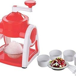 Manual Multifunction Portable Ice Slush Maker Home Snow Cone Smoothie Ice Block Making Machine Ice Shaver Gola Maker Machine (Pink) image 1