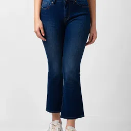 Women Boot-Leg High Rise Blue Jeans-image-65