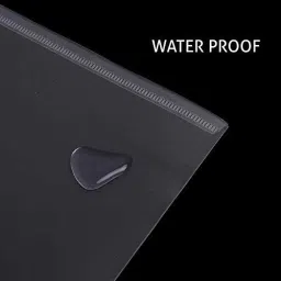 jsm Plastic A4 Document File Bag, Transparent Envelope Holder Storage Case, Snap Button Organizer, My Clear Plastic Container - Pack of 10 image 5