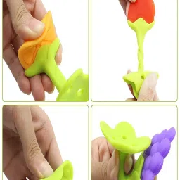child chic Baby Silicone Teether for 0-12 Months Baby & Fruit Nibbler Feeder for Babies Teether and Feeder image 5