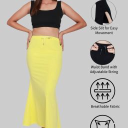 Yellow Lycra Blend Solid Pack of 1 ( Size - XL ) Women Shapewear-image-41