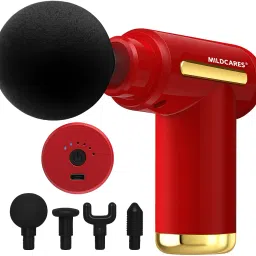 Mildcares Full Body Massage Gun for Pain Relief | Deep Tissue Percussion Massager |4 Heads 6-Speed, | 3200 RPM Motor | Type-C Rechargeable | Ultra Quiet & Portable Massager-picture-18