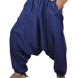 Solid Cotton Men Harem Pants-image-93