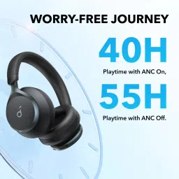 soundcore by Anker Space One, 40H ANC Playtime, Foldable design, Multipoint Connection Bluetooth Headset image 4