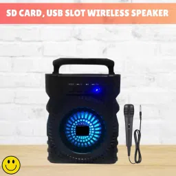Clairbell 301(PORTABLE WIRELESS BLUETOOTH SPEAKER) Crystal Clear SoundWith Karaoke MicR134 5 W Bluetooth Laptop/Desktop Speaker-image-92