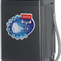 onida 7.5 kg with Fuzzy Logic and Hydraulic Soft Close Glass Lid Fully Automatic Top Load Grey image 5