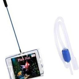 Aquarium Vacuum Syphon Pipe Fish Tank Gravel Cleaner + Fish Net Aquarium Tool-image-64