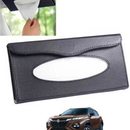 Black Rectangle Tissue Holder For Office,Home,Car For Fronx Maruti 2023 Vehicle Tissue Dispenser-22