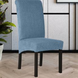 casacraft from pepperfry Lavinia Fabric Dining Chair in Ice Blue Colour-picture-39