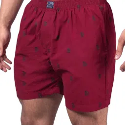Printed Men Maroon Boxer Shorts-picture-10