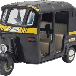 AUTO RICKSHAW TAXI BIG SIZE 16*10*7.5 CM THREE WHEELER WITH PULL BACK TOY-26