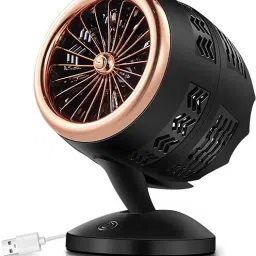 LACCO Folding Rechargeable Fan Powerful LED Light And Multifunction Foldable Angle Multifunction Foldable Angle With USB Charging And AC Charging Port USB Fan, USB Air Cooler-2