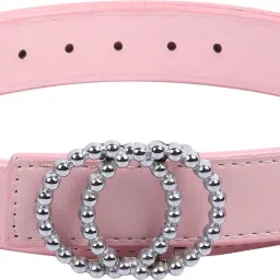 Women Casual Pink Artificial Leather Belt-image-58