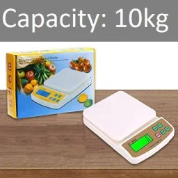 Siya Shine Electronic Digital 1Gram-10 Kg Weight Scale Lcd Kitchen Weight Scale Machine Measure for measuring fruits,shop,Food,Vegetable,vajan,offer,kata,weight machine Weighing Scale for grocery,kata,taraju,shop,computer kata,tarazu,jewellery,sabzi, Weighing scale (White) Weighing Scale-picture-5