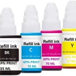 GPN PRINT Ink for Compatible Canon GI790 G1000,G1010,G1100,G2000,G2002,G2010,G2012,G2100, Black + Tri Color Combo Pack Ink Bottle-20