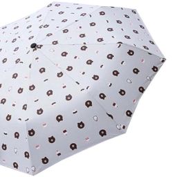 Men Women 3 Fold umbrellaPrinted Bear 3 Fold Umbrella 23 inches Chata men women Umbrella-45