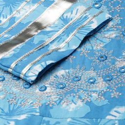 ERISHA Floral Printed Mirror Work Regular Kurta With Trousers & Dupatta image 4
