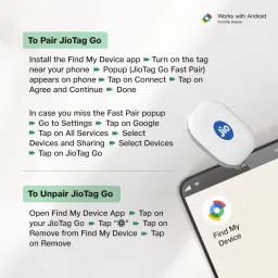 jio JioTag Go for Android, Worldwide Item Finder, for Google Find My Device Location Smart Tracker image 2