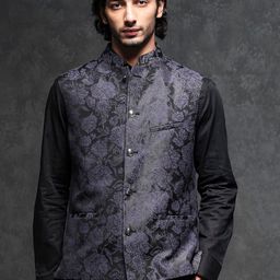 RARE RABBIT Men Colac Slim Fit Floral Printed Nehru Jackets-image-67