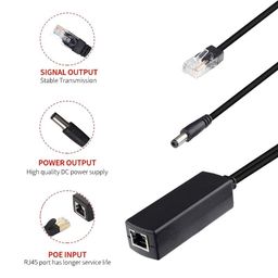 adzmozi AdzMozi® Power Over Ethernet Adapter PoE Splitter Active 48V to 12V Compatible with POE Devices PoE Switches IP Camera IP Phone POE5 (Pack of 1) image 5