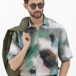 RARE RABBIT Men Knox Slim Fit Abstract Printed Cotton Shirt-image-45