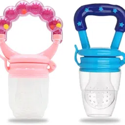 New Born Baby Pacifier With Rattle Handle Silicone Safe Fresh Fruit Feeder Soother-14