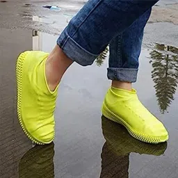 Reusable Rainproof/Non-Slip Resistant Silicon Waterproof Shoe Cover Silicone Yellow Boots Shoe Cover-image-65