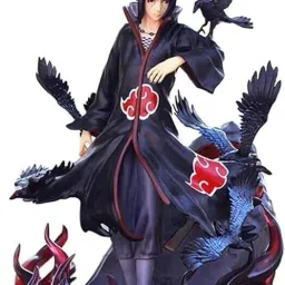 Rubber Uchiha Itachi Pvc Action Figure Toy | Uchiha Itachi With Crow Collectible-image-3