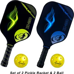 cougar Carbon Fibre ComfortGrip Pickleball Paddle-Light weight Racket,2 Pickle Ball & 2 Pickleball Paddle-picture-27